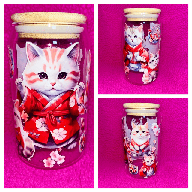 Verre Chat Japonais