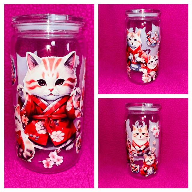 Verre Chat Japonais