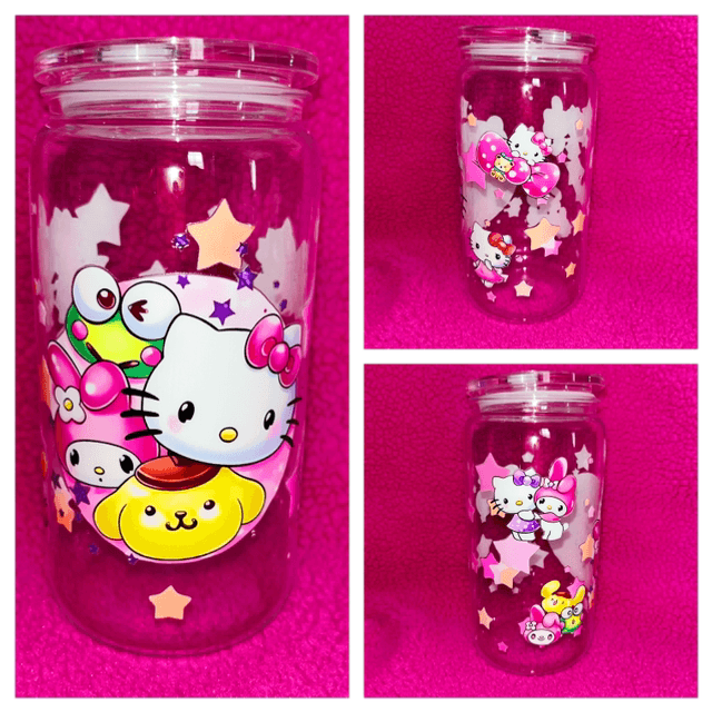 Verre Hello kitty et ses amis