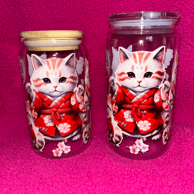 Verre Chat Japonais
